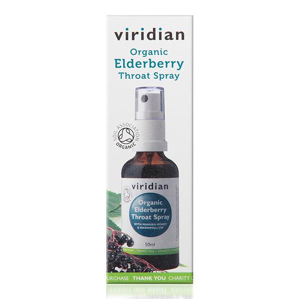 Viridian Organic Elderberry Throat Spray (50ml)