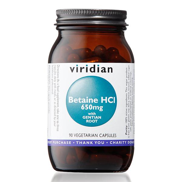 Viridian Betaine HCl 650mg (90caps)