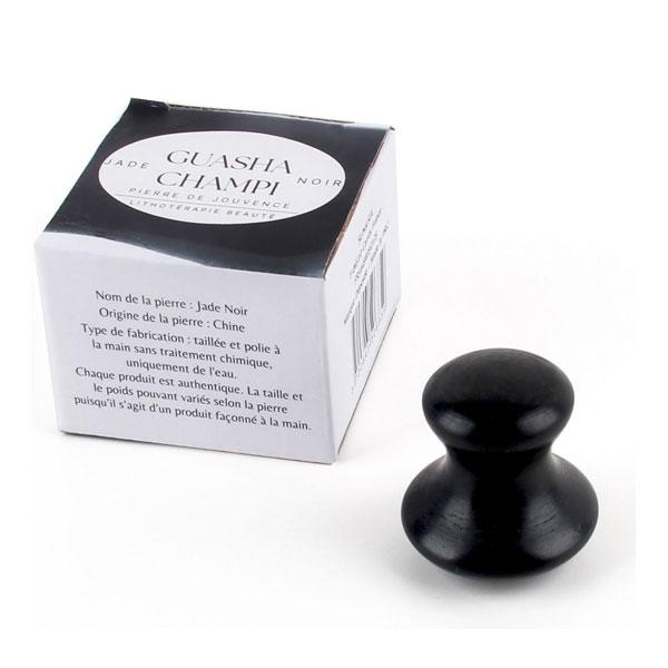 Mushroom Gua Sha - Black Serpentine