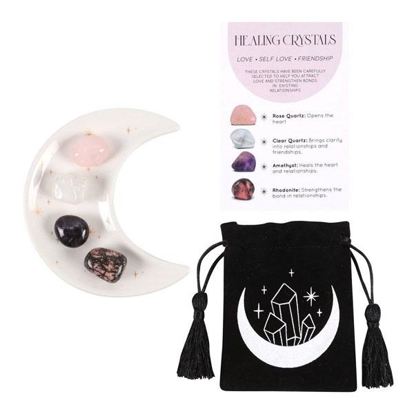 Crystal Set with Moon Trinket - Love