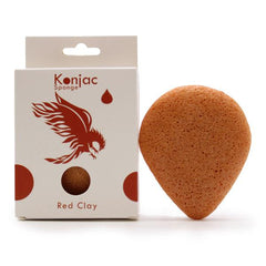 Teardrop Konjac Sponge - Red Clay