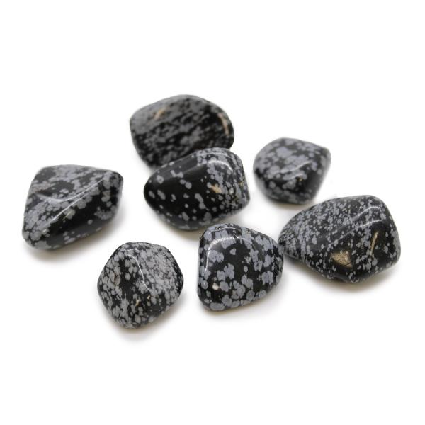 Obsidian Snowflake (Tumblestone) - Large