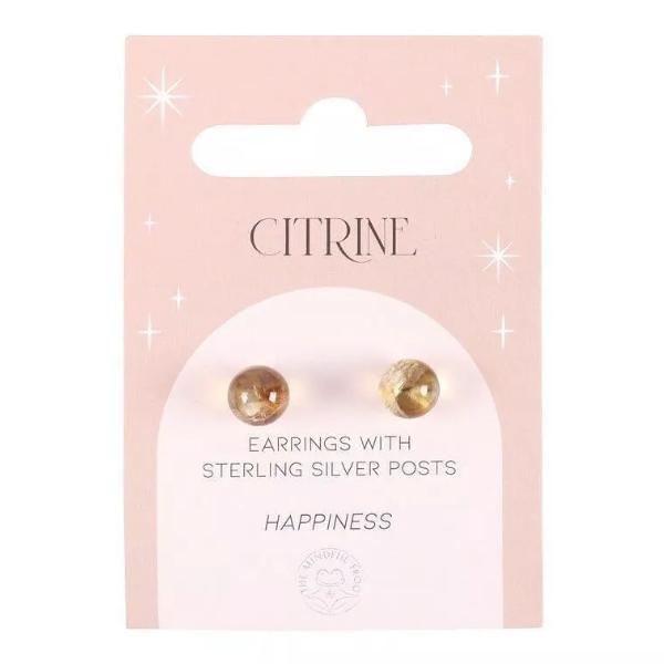 Crystal Earrings - Citrine
