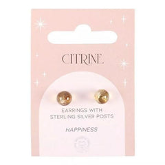 Crystal Earrings - Citrine