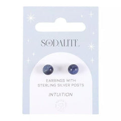 Crystal Earrings - Sodalite