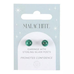 Crystal Earrings - Malachite