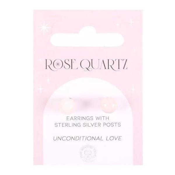 Crystal Earrings - Rose Quartz