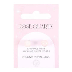 Crystal Earrings - Rose Quartz