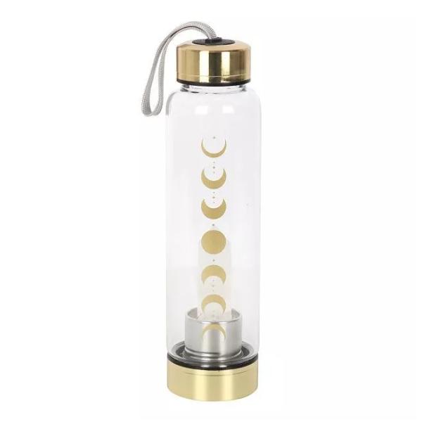 Quartz Glass Water Bottle - Moon Phase
