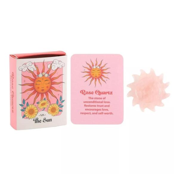 Rose Quartz Crystal Sun in a Box