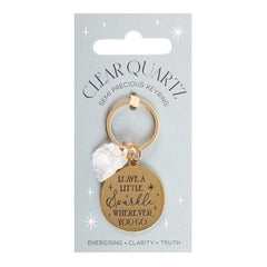 Keyring with Message - Clear Quartz