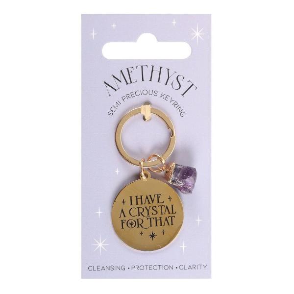Keyring with Message - Amethyst