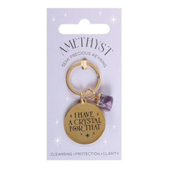 Keyring with Message - Amethyst