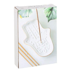 White Hamsa Incense Holder