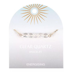 Beaded Chain Bracelet - Clear Quartz