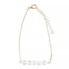 Beaded Chain Bracelet - Clear Quartz