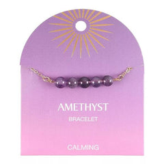 Beaded Chain Bracelet - Amethyst