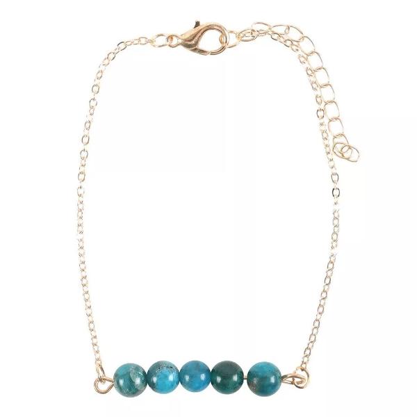 Beaded Chain Bracelet - Apatite