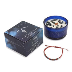 Zodiac Candle with Crystal Bracelet - Aries
