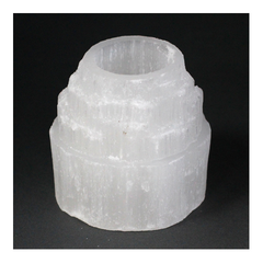 Selenite Mountain Top - Candle Holder