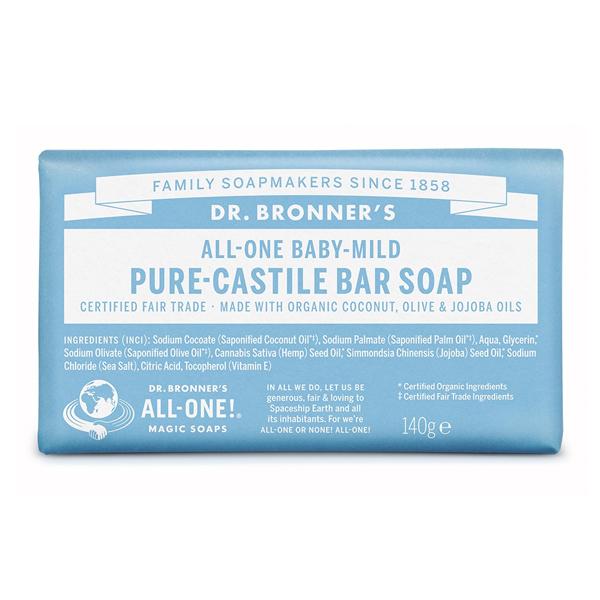 Dr Bronners Organic Baby Mild Soap Bar (140g)