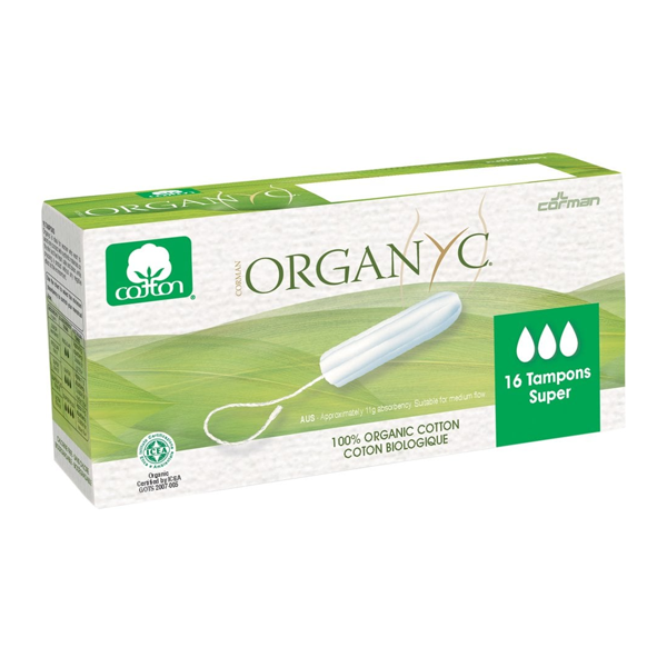 Organyc Tampons Super 100% organic cotton (16pcs)