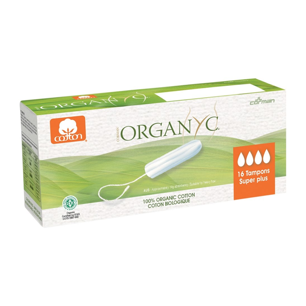 Organyc Tampons Super Plus 100% organic (16pcs)