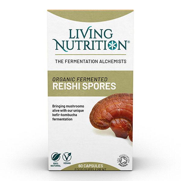 Living Nutrition Organic Fermented Reishi Spores (60caps)