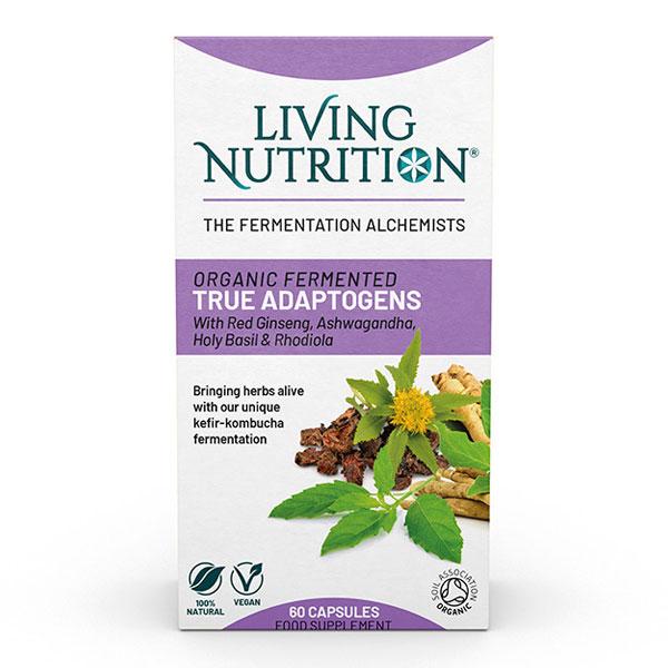Living Nutrition Organic Fermented True Adaptogens (60caps)