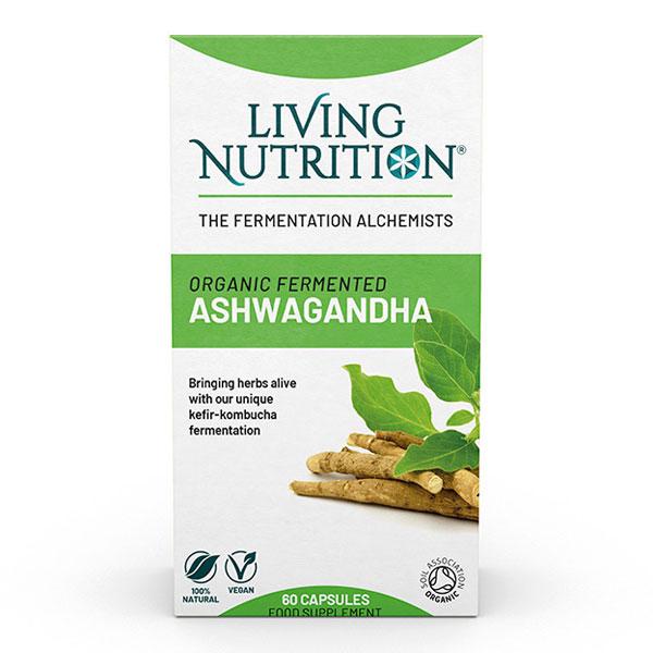 Living Nutrition Organic Fermented Ashwagandha (60caps)