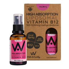 Well Actually Liposomal Vitamin B12 Spray - Very Berry (30ml)