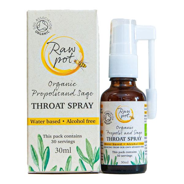 Raw Pot Organic Propolis And Sage Throat Spray (30ml)