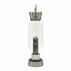 Crystal Infused Bottle - Amethyst Obelisk