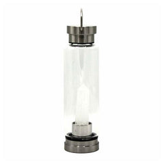 Crystal Infused Bottle - Clear Quartz Obelisk