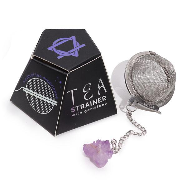Raw Crystal Tea Strainer - Amethyst