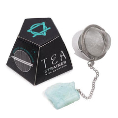 Raw Crystal Tea Strainer - Aquamarine