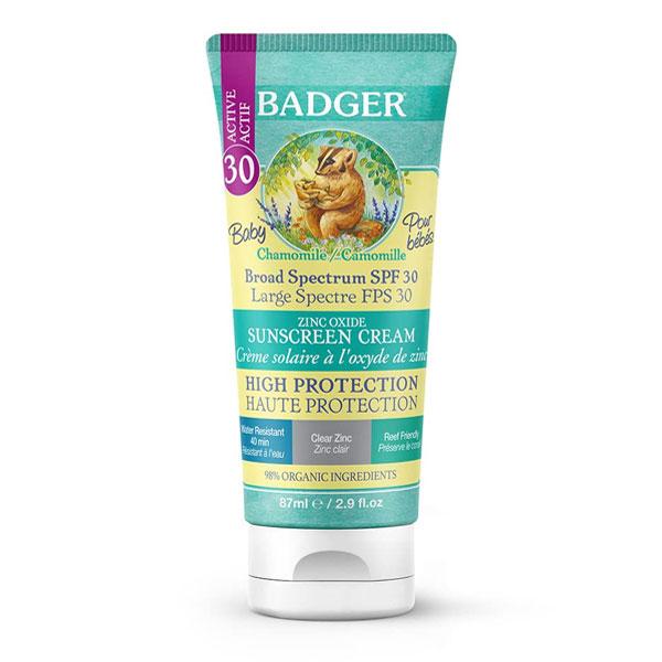 Badger Baby Clear Zinc Sunscreen SPF30 (87ml)