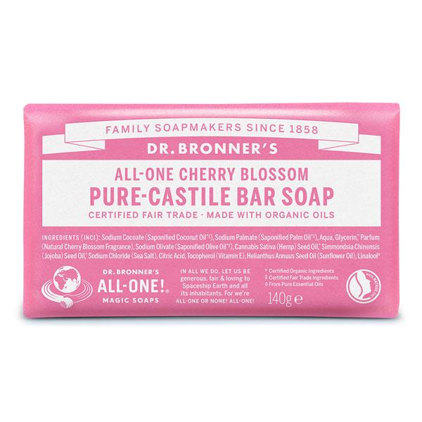 Dr Bronners Cherry Blossom Pure Castile Soap (140g)