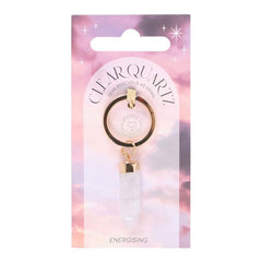 Clear Quartz Point Keyring