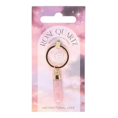 Rose Quartz Point Keyring