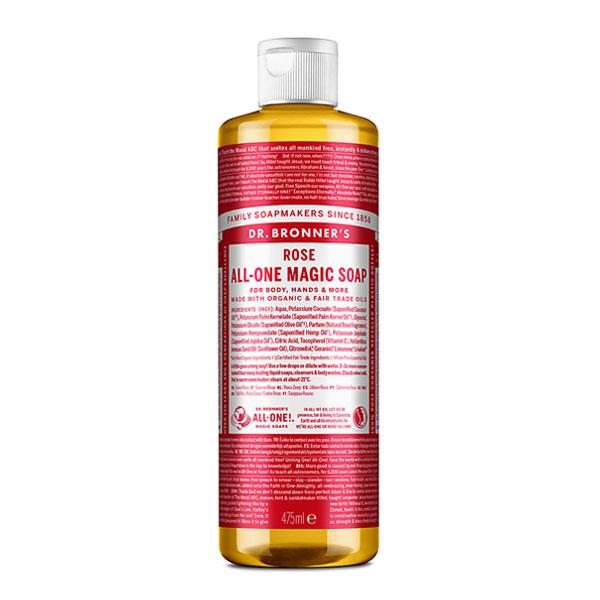 Dr Bronners Organic Rose Castile Liquid Soap (473ml)