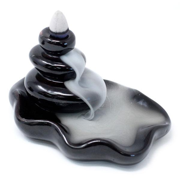 Back Flow Incense Burner - Large Pebbles