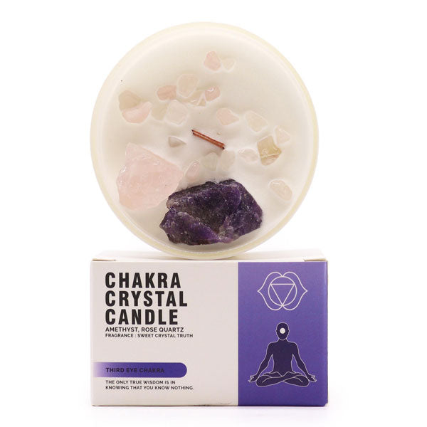 Chakra Crystal Candle - Third Eye Chakra