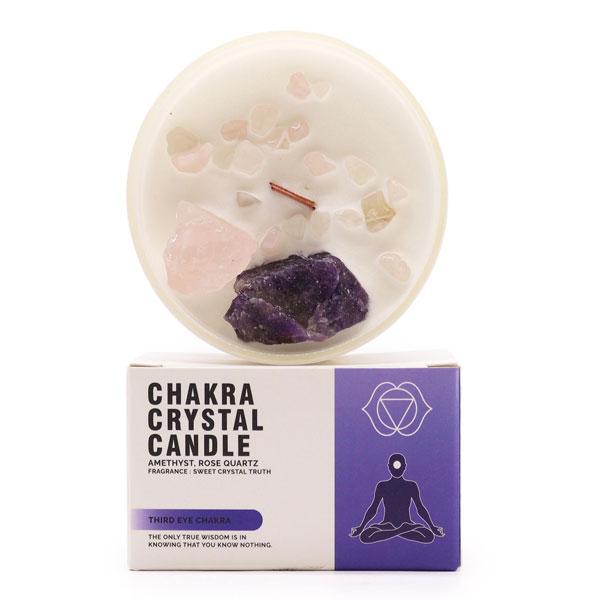Chakra Crystal Candle - Third Eye Chakra