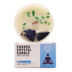 Chakra Crystal Candle - Throat Chakra