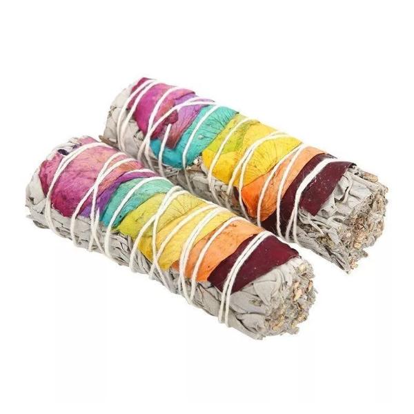 Set of 2 Rose Petal Sage Smudge Wands