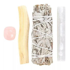 Smudge Kit with Rose Quartz