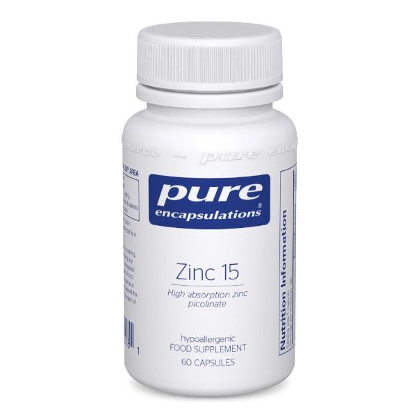 Pure Encapsulations Zinc 15 (60caps)