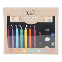 Chakra Candle and Crystal Set