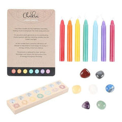 Chakra Candle and Crystal Set